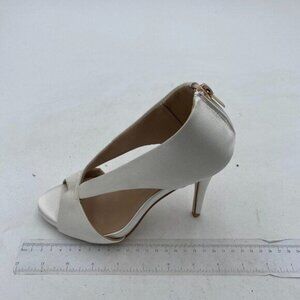 FSJ White Peep Toe Pumps High Stiletto Heel Slip On Ladies Evening Dress Shoes